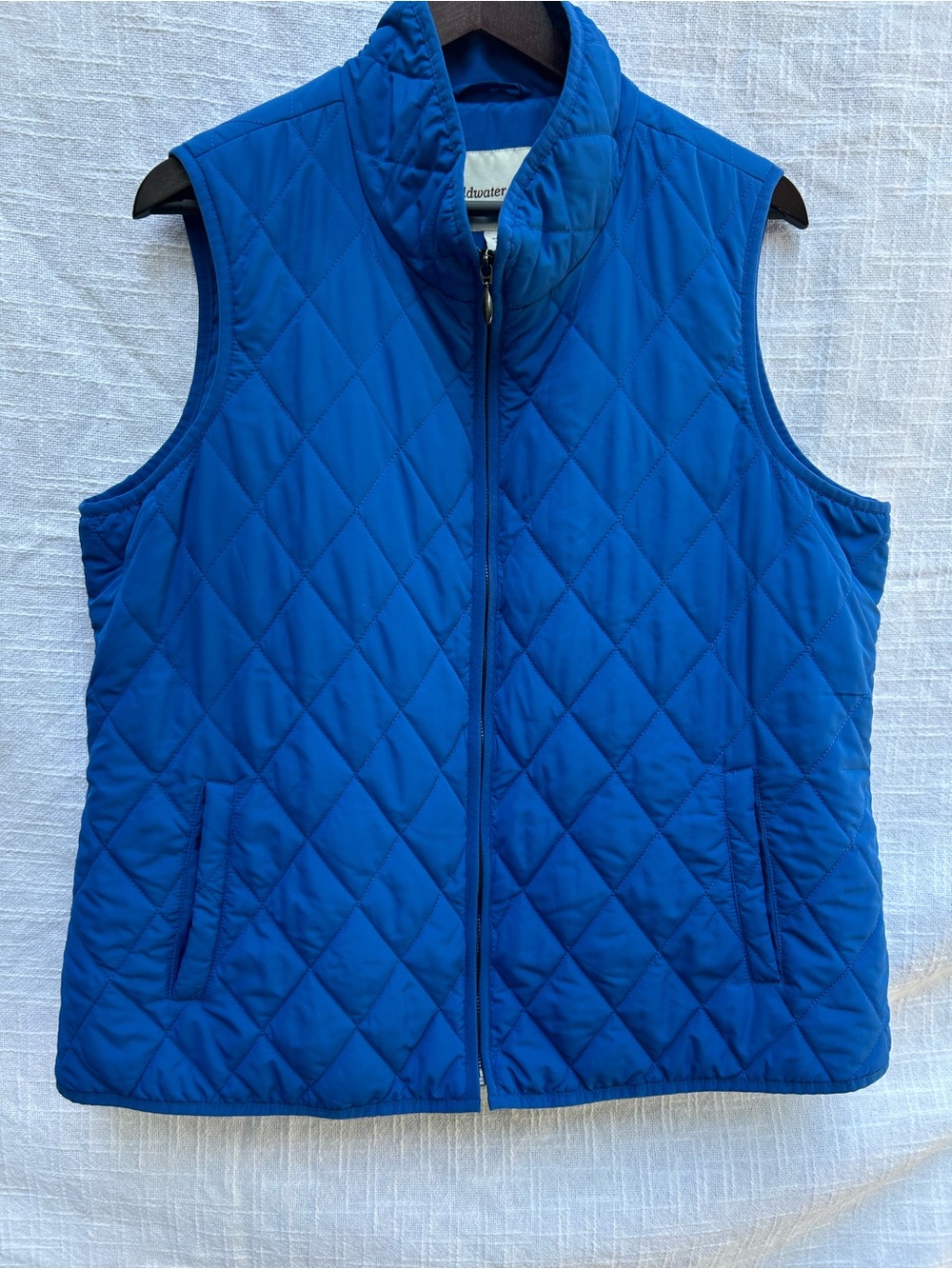 Coldwater Creek Royal Blue Quilted Sleeveless Vest